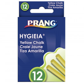 Hygieia Dustless Board Chalk, Yellow, 12 Pieces