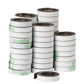 Magnet Strip with Adhesive, 0.5" x 30", 48 Rolls