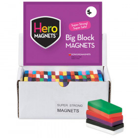 Hero Magnets Block Magnets, Display Box of 40