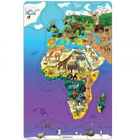 Animal Magnetism Magnetic Wildlife Map Puzzle: Eurasia & Africa