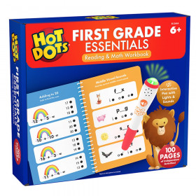Hot Dots First Grade Essentials Reading & Math Workbook