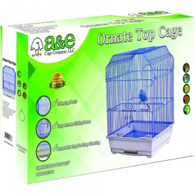 AE Cage Company Ornate Top Bird Cage 14in.x11in.x17in. Black - 1 count