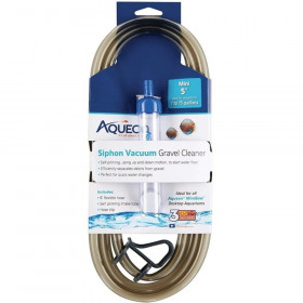 Aqueon Siphon Vacuum Gravel Cleaner - Mini - 5" Tube with 6' Hose - (Aquariums 1-5 Gallons)