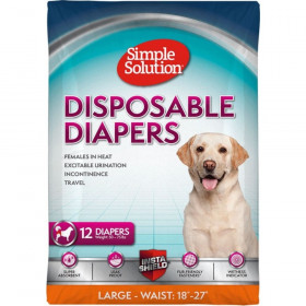 Simple Solution Disposable Diapers - Large - 12 Count - (Waist 18"-22.5")