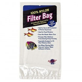 Blue Ribbon Pet 100% Nylon Filter Bag with Drawstring Top for Aquarium Filtration - 1 count (3" x 8")