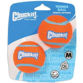 Chuckit Tennis Balls - Medium Balls - 2.25" Diameter (2 Pack)