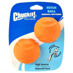 Chuckit Fetch Balls - Medium Ball - 2.25" Diameter (2 Pack)