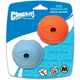 Chuckit The Whistler Chuck-It Ball - Medium Ball - 2.25" Diameter (2 count)