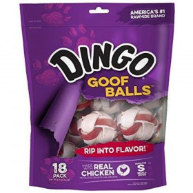 Dingo Goof Balls Chicken & Rawhide Chew - 18 count