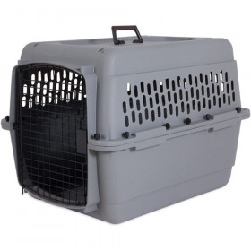 Aspen Pet Traditional Pet Kennel - Gray - Dogs 20-30 lbs - (28"L x 20.5"W x 21.5"H)