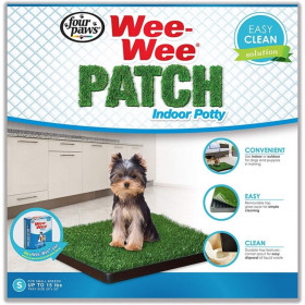 Four Paws Wee Wee Patch Indoor Potty - Small (20" Long x 20" Wide) for Dogs up to 15 lbs