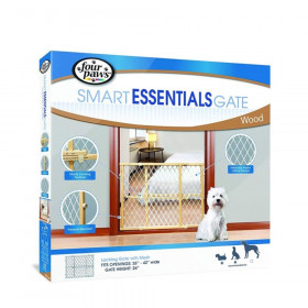 Four Paws Smart Essentials Wood Gate - 26"-42"W x 24"H