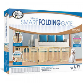 Four Paws Free Standing Gate for Small Pets - 5 Panel (For openings 48"-110" Wide)