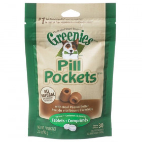 Greenies Pill Pocket Peanut Butter Flavor Dog Treats - Small - 30 Treats (Tablets)