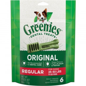 Greenies Regular Dental Dog Treats - 6 count