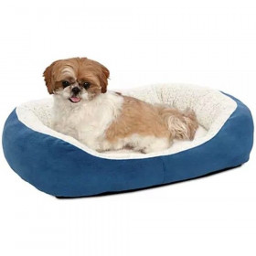 MidWest Quiet Time Boutique Cuddle Bed for Dogs Blue - Small - 1 count