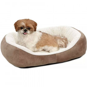 MidWest Quiet Time Boutique Cuddle Bed for Dogs Taupe - Small - 1 count