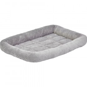 MidWest Quiet Time Deluxe Diamond Stitch Pet Bed Gray for Dogs - Large - 1 count