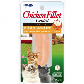 Inaba Chicken Fillet Grilled Cat Treat in Chicken Flavored Broth - 0.9 oz