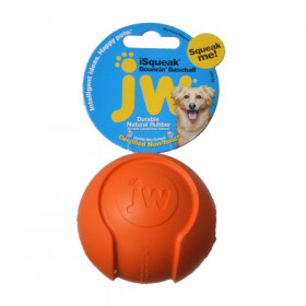 JW Pet iSqueak Bouncing Baseball Rubber Dog Toy - Medium - 3" Diameter