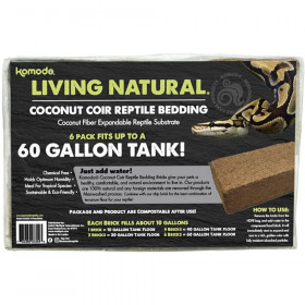 Komodo Living Natural Coconut Coir Reptile Bedding Brick - 3 count