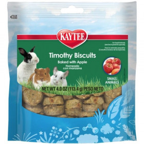 Kaytee Timothy Biscuit Treat Baked with Apple For Dental Health Support  - 4 oz