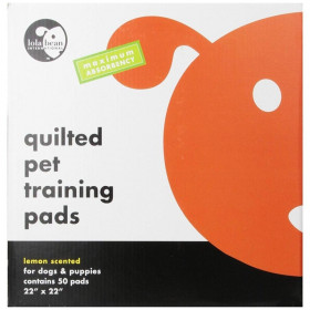 Lola Bean Quilted Pet Training Pads - Lemon Scent - 22" Long x 22" Wide (50 Pack)
