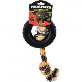 Mammoth Tirebiter II Dog Toy with Rope Medium - 1 count (5"D)