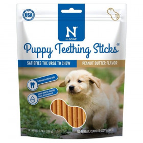 N-Bone Puppy Teething Sticks Peanut Butter Flavor - 3.74 oz