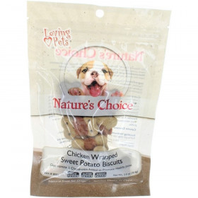 Loving Pets Natures Choice Chicken Wrapped Sweet Potato Biscuit Dog Treats - 2 oz