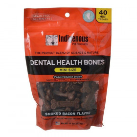 Indigenous Dental Health Mini Bones - Smoked Bacon Flavor - 40 Count