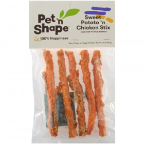 Pet n Shape Sweet Potato n Chicken Stix Made with Beefhide Dog Treat - 1.6 oz