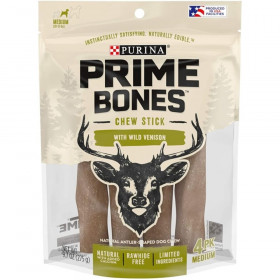 Purina Prime Bones Dog Chew Filled with Wild Venison Medium - 9.7 oz