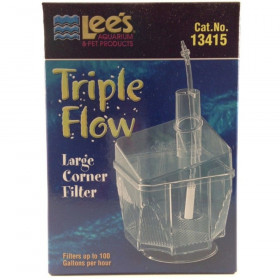 Lees Triple Flow Corner Filter - Large - 4"L x 4"W x 6"H (100 GPH)