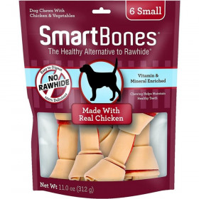 SmartBones Chicken & Vegetable Dog Chews - Small - 3.5" Long - Dogs under 20 Lbs (6 Pack)