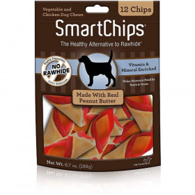SmartBones SmartChips Peanut Flavored Dog Chews - 12 count