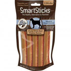 SmartBones SmartSticks - Peanut Butter Flavor - 5 Sticks