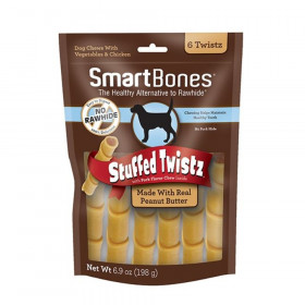 SmartBones Stuffed Twistz with Real Peanut Butter - 6 Pack - (6.9 oz)