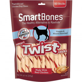 SmartBones Vegetable and Chicken Smart Twist Sticks Rawhide Free Dog Chew - 50 count