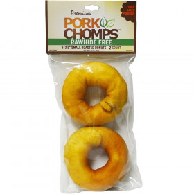 Pork Chomps Roasted Donuts 3" Dog Treat  - 2 count