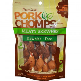Pork Chomps Premium Nutri Chomps Meaty Skewers - 6 count