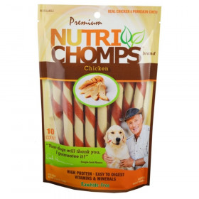 Nutri Chomps Mini Twist Dog Treat Chicken Flavor - 10 count