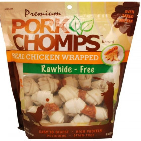 Pork Chomps Premium Real Chicken Wrapped Knotz - Regular - 18 count