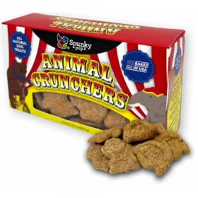 Spunky Pup Animal Crunchers All Natural Dog Biscuit Treat Peanut Butter Flavor - 3.5 oz