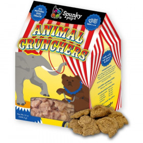 Spunky Pup Animal Crunchers All Natural Dog Biscuit Treat Peanut Butter Flavor - 12 oz