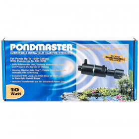Pondmaster Submersible Ultraviolet Clarifier & Sterilizer - 10 Watts - 700 GPH (1,500 Gallons - .75" Inlet/Outlet)