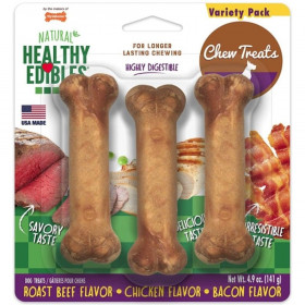 Nylabone Healthy Edibles Wholesome Dog Chews - Variety Pack - Regular (3 Pack)