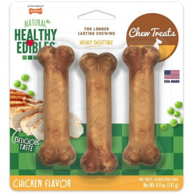 Nylabone Healthy Edibles Wholesome Dog Chews - Chicken Flavor - Regular - 4.5" Long (3 Pack)