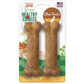 Nylabone Healthy Edibles Wholesome Dog Chews - Chicken Flavor - Wolf - 5.5" Long (2 Pack)