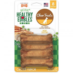 Nylabone Healthy Edibles Wholesome Dog Chews - Chicken Flavor - Petite - 3.75" Long (8 Pack)